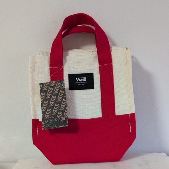 Vans Two-Tone Red and Cream Tote - Picture 2 of 4